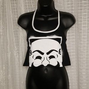 Mr. Robot Fsociety TShirt Halter Crop Top SzM